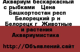 Аквариум бескаркасный с рыбками › Цена ­ 2 500 - Башкортостан респ., Белорецкий р-н, Белорецк г. Животные и растения » Аквариумистика   